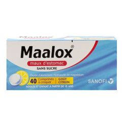 Maalox Ss Sucre Citron 40Cp Npc