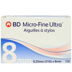 Bd Micro-Fine Ult Aig P Stylo Inj 8Mm /100 (N