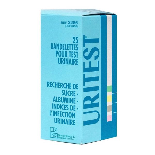 Uritest Bdlette React B/25 (Gluco/Nit/Leuco/Pr