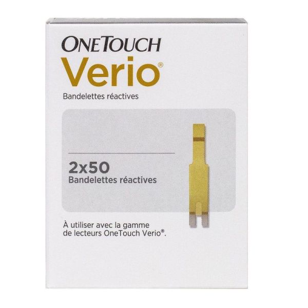 One Touch Verio Bandelettes Bt 100   Tc