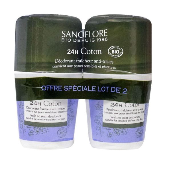 Sanoflore Deo Coton (Ex Lin) 2X50Ml