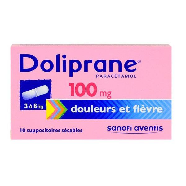 Doliprane 100Mg 3 A 8Kg Suppo Rose)