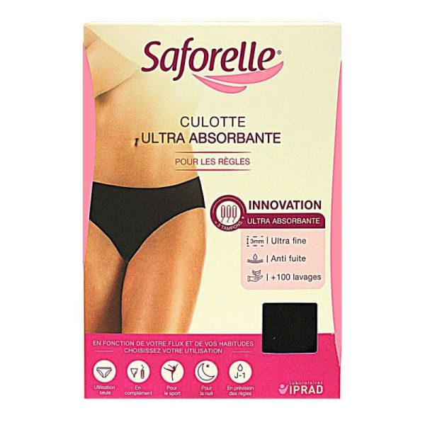 Saforelle Culotte Absorb Noir T40 (Convient A