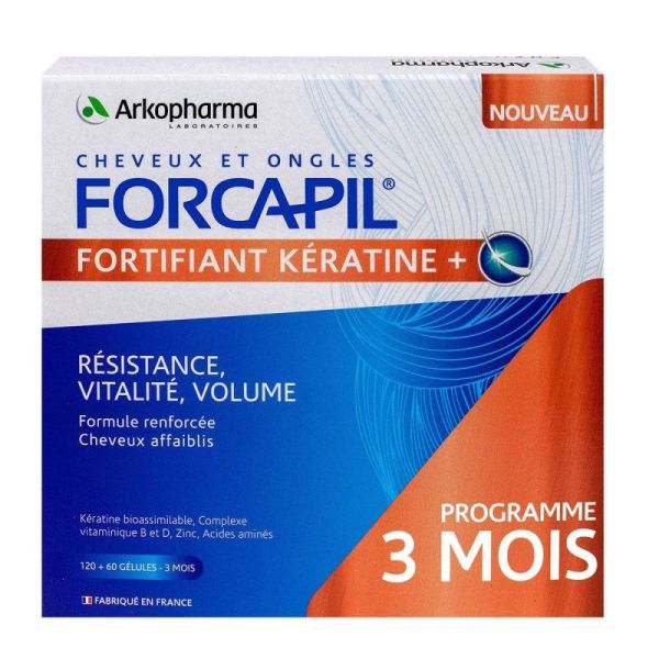 Forcapil Fortif + Keratine Gel Pilul/180