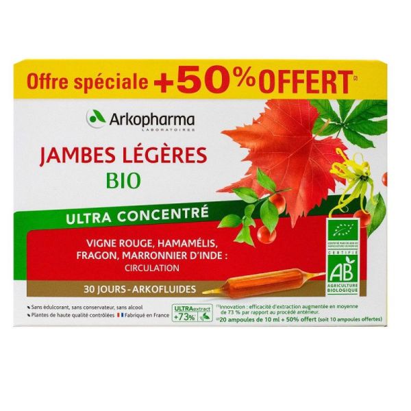 Arkofluide Jambe Legere Bio 20+10