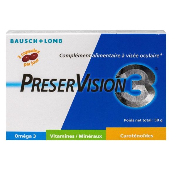 Preservision 3 Caps Visee Ophtal B/60