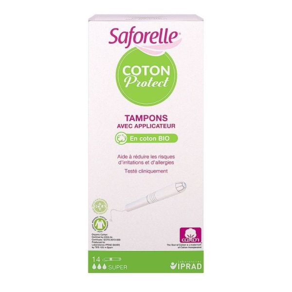 Saforelle Coton Prot Tamp Av Appl Super B/14