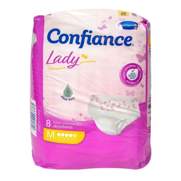 Confiance Lady Slip Absorp 5G M Sach/8 Ref 91