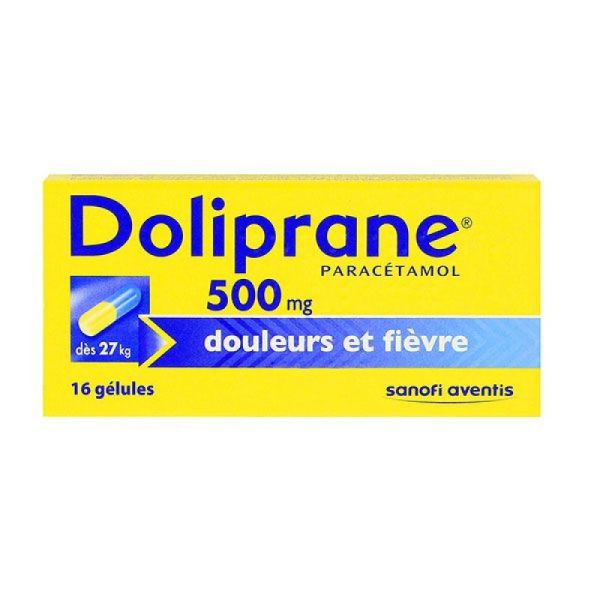 Doliprane 500Mg Gel B/16