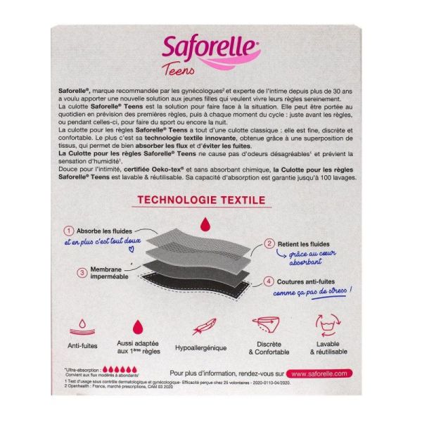 Saforelle Teen Culotte Ultr Abs Regles 14Ans