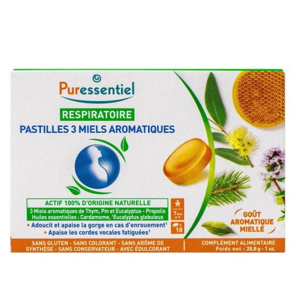 Puressentiel Respiratoire Past 3 Miels B/18