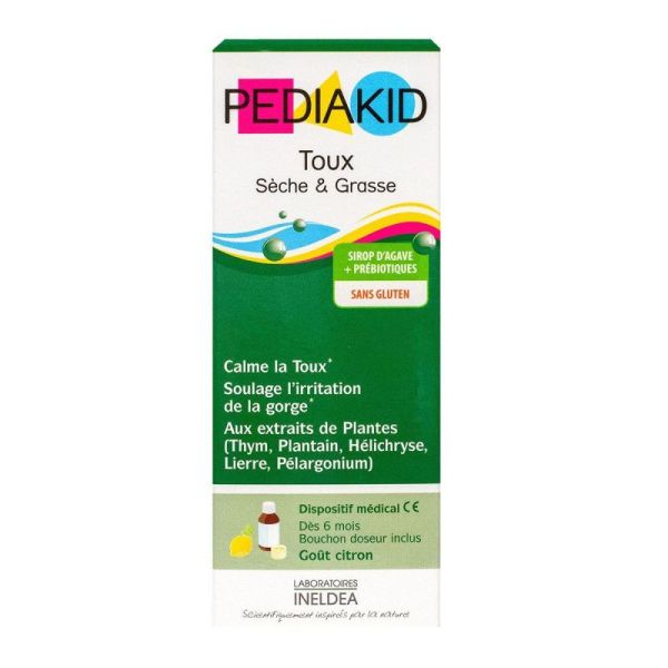 Pediakid Toux Seche Grasse Sp Citron Fl/125Ml