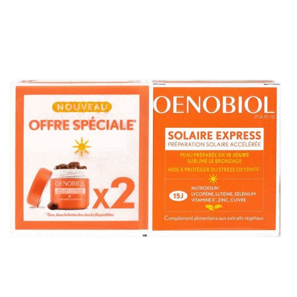 Oenobiol Solaire Express Caps 2B/15 Ref 17311