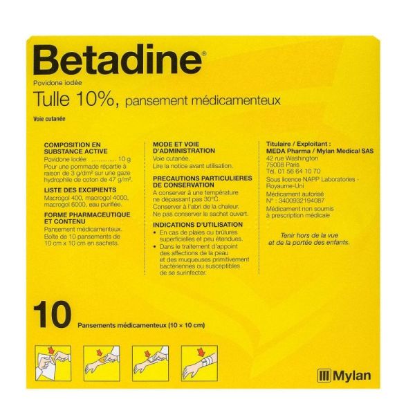 Betadine Tulle B/10/10X10