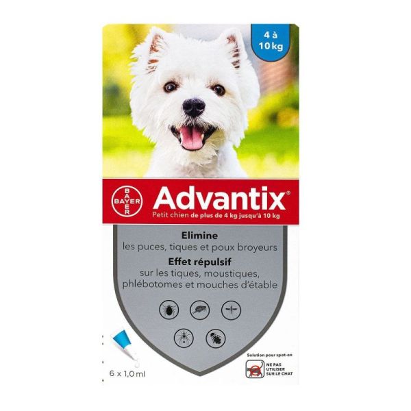 Advantix Sol Chien 1Ml Bt 6  4-10Kg